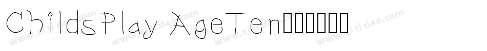 ChildsPlay AgeTen字体转换